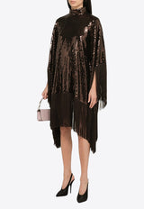 Sequined Fringed Mini Dress