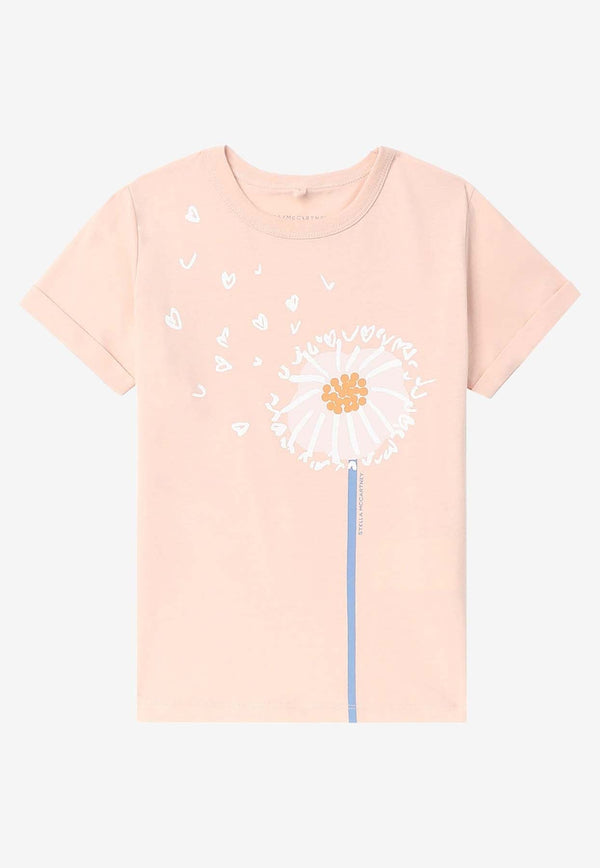 Girls Floral Print T-shirt