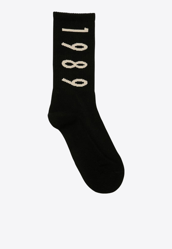 Logo Inlay Ribbed Socks