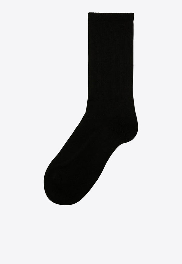 Logo Inlay Ribbed Socks