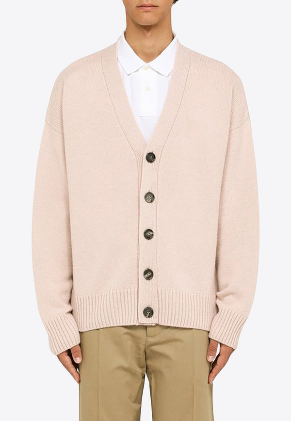 Elbow-Patch Wool Cashmere Cardigan