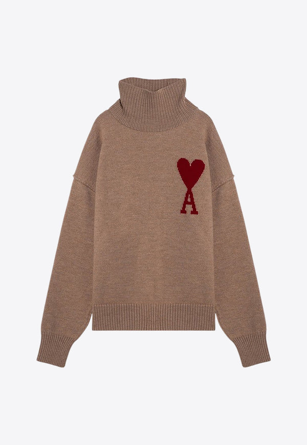 Ami De Coeur Intarsia Knit Turtleneck Sweater