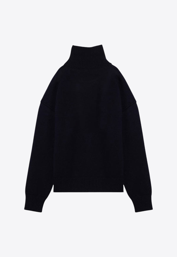 Ami De Coeur Intarsia Knit Turtleneck Sweater