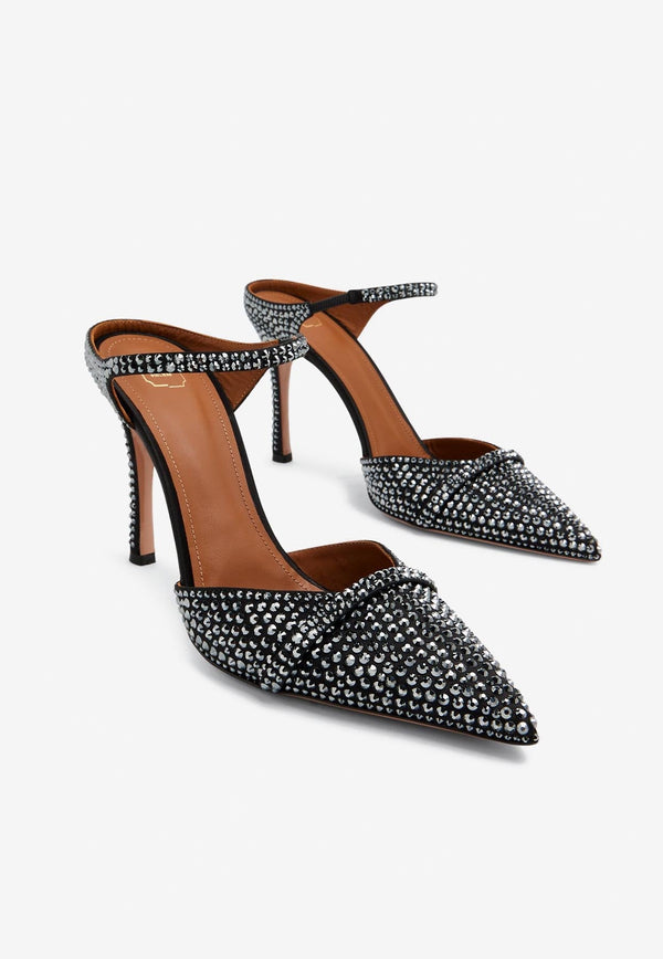 Uma 90 Crystal-Embellished Mules