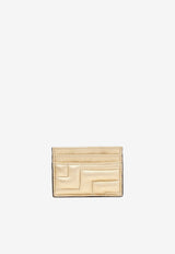 Umika JC Logo Cardholder in Metallic Nappa Leather