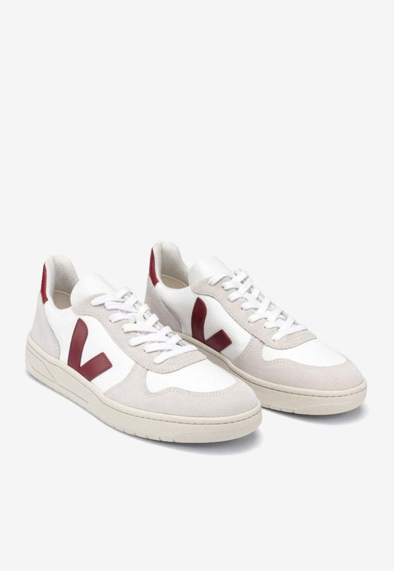 V-10 Suede and Mesh Low-Top Sneakers