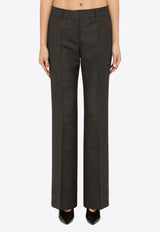 Straight-Leg Wool Pants