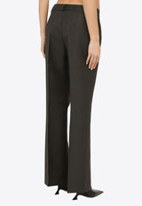 Straight-Leg Wool Pants