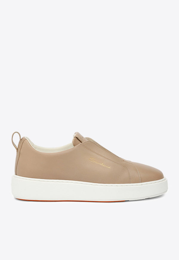 Leather Slip-On Sneakers