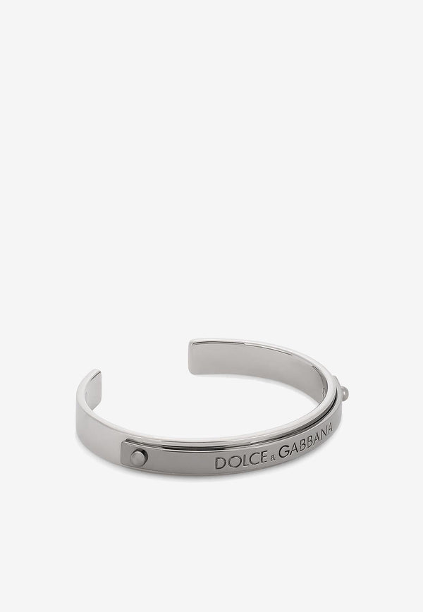 Logo-Engraved Cuff Bracelet