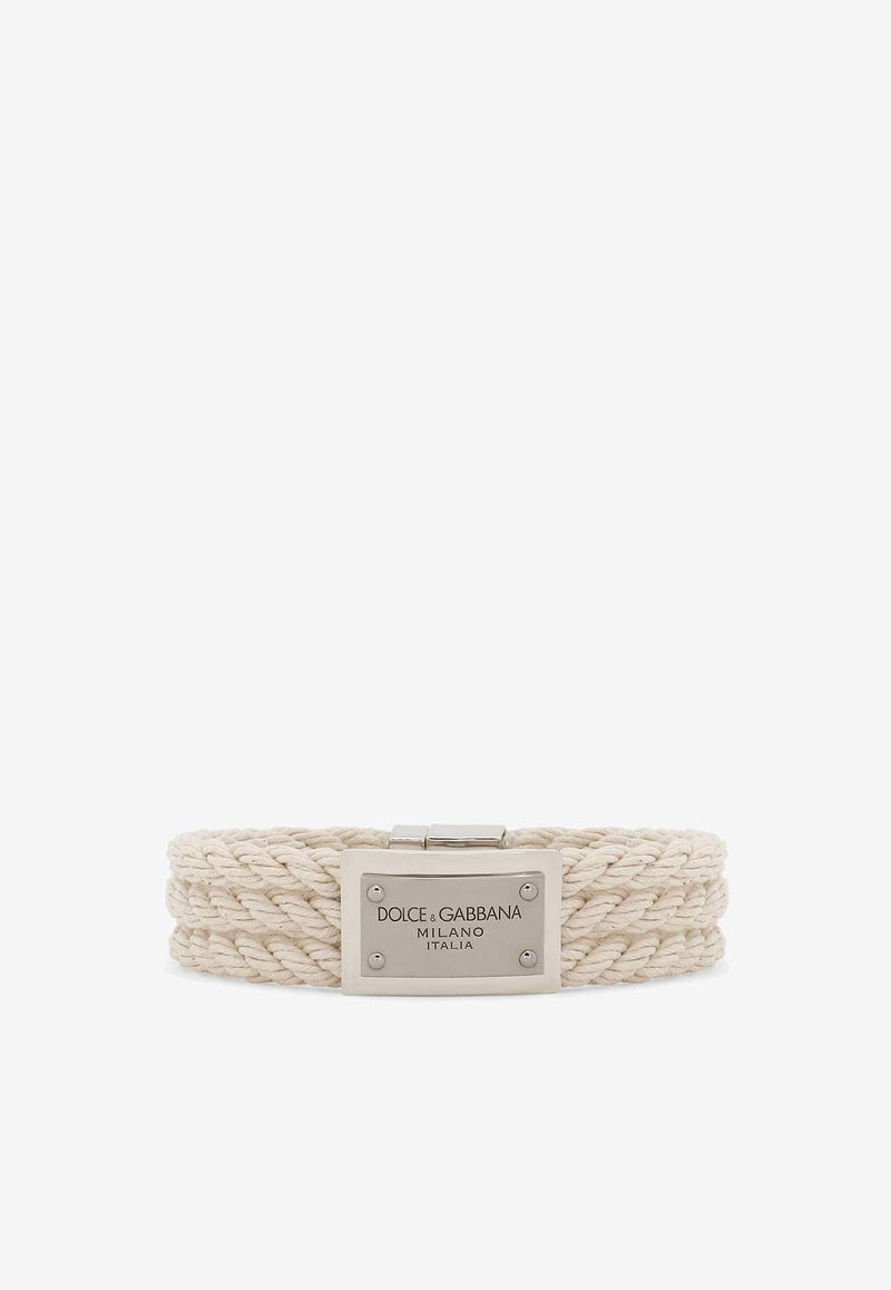 Marina Logo Plaque Cord Bracelet