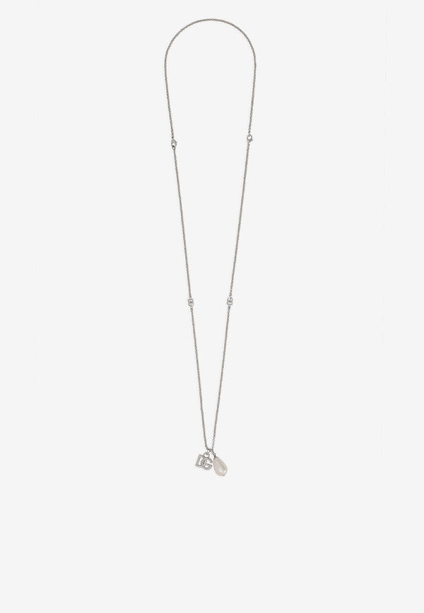 DG Logo Teardrop Pendant Necklace