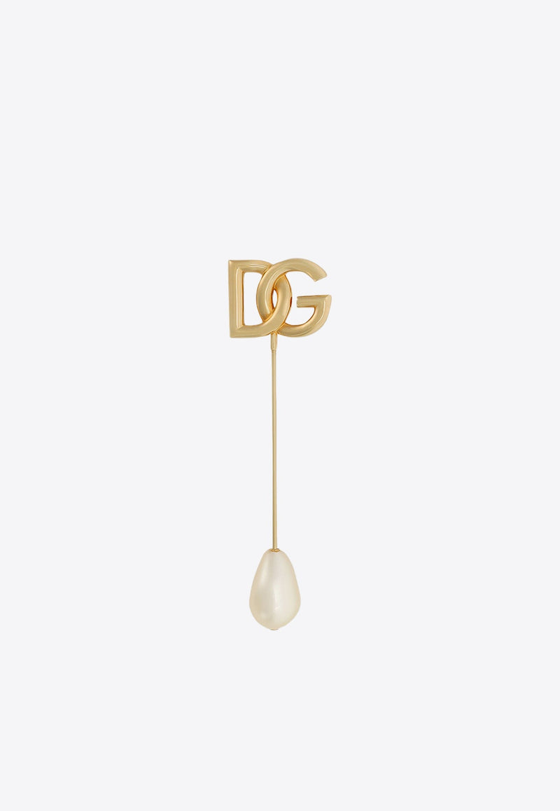 DG Logo Pearl Brooch