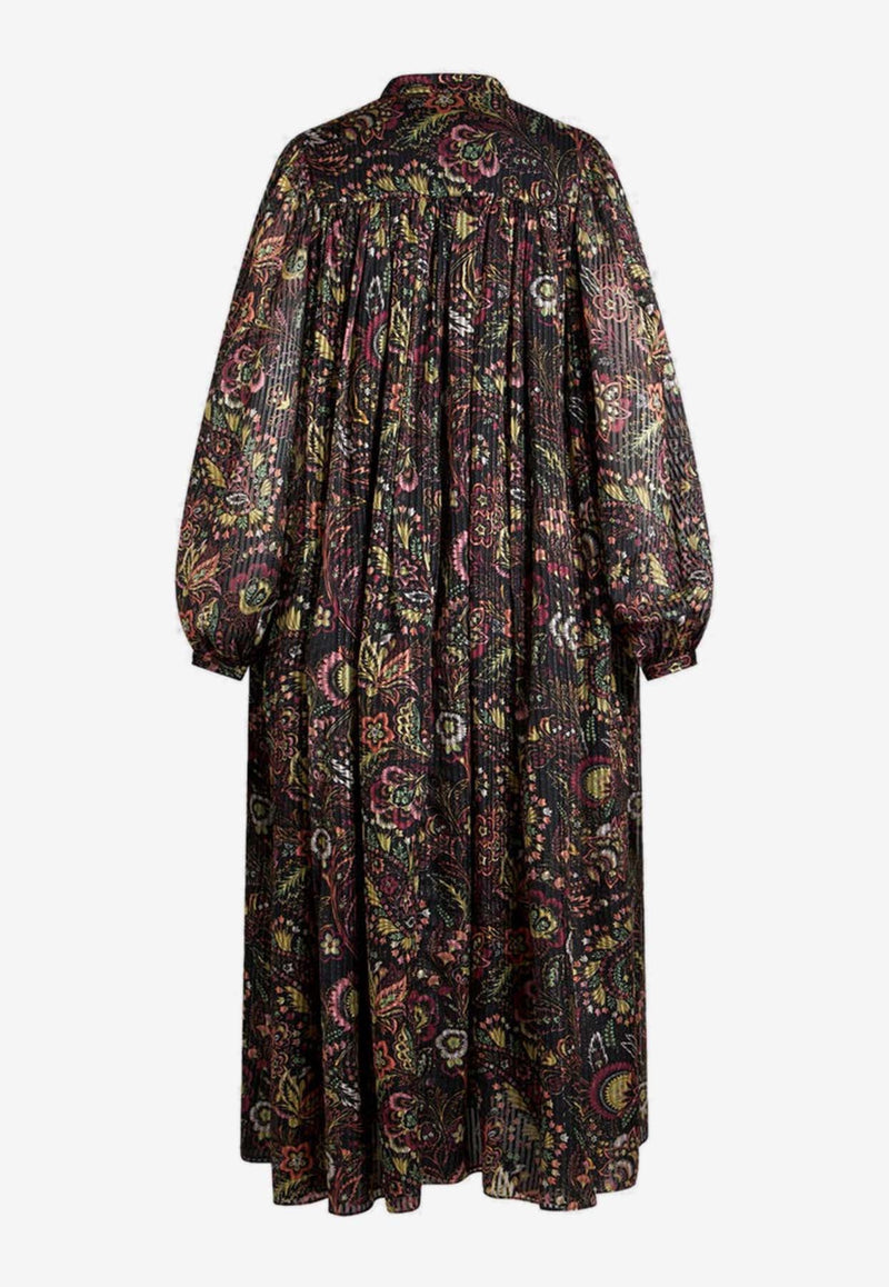 Paisley Print Kaftan Dress