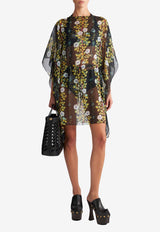 Floral Print Mini Kaftan