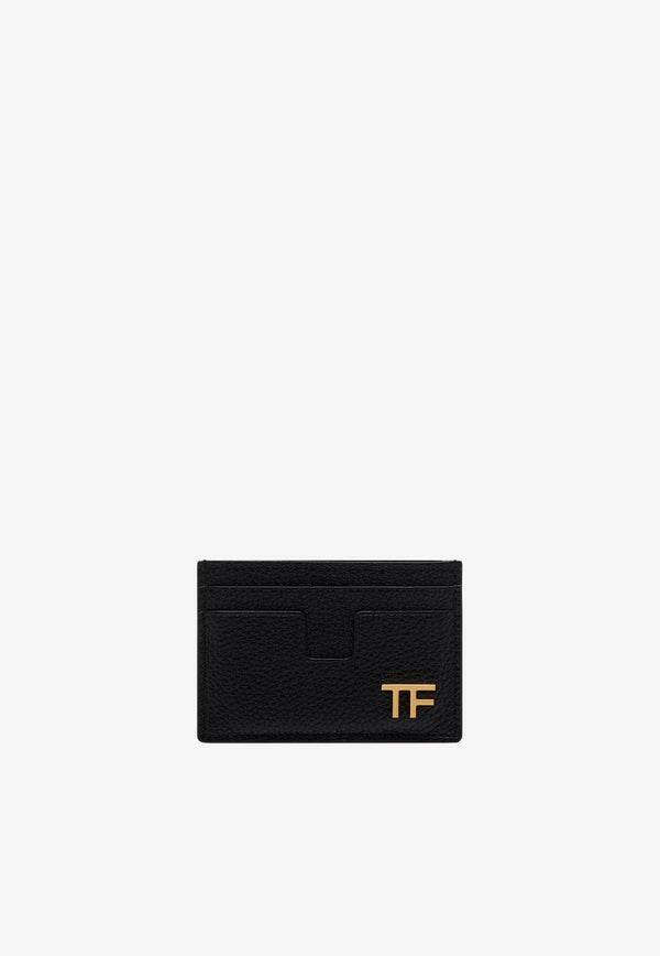 Logo Cardholder in Grain Leather