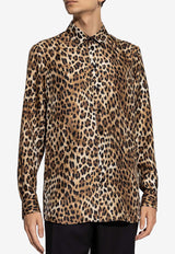 Leopard Print Silk Shirt