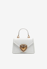 Small Devotion Metallic Leather Top Handle Bag