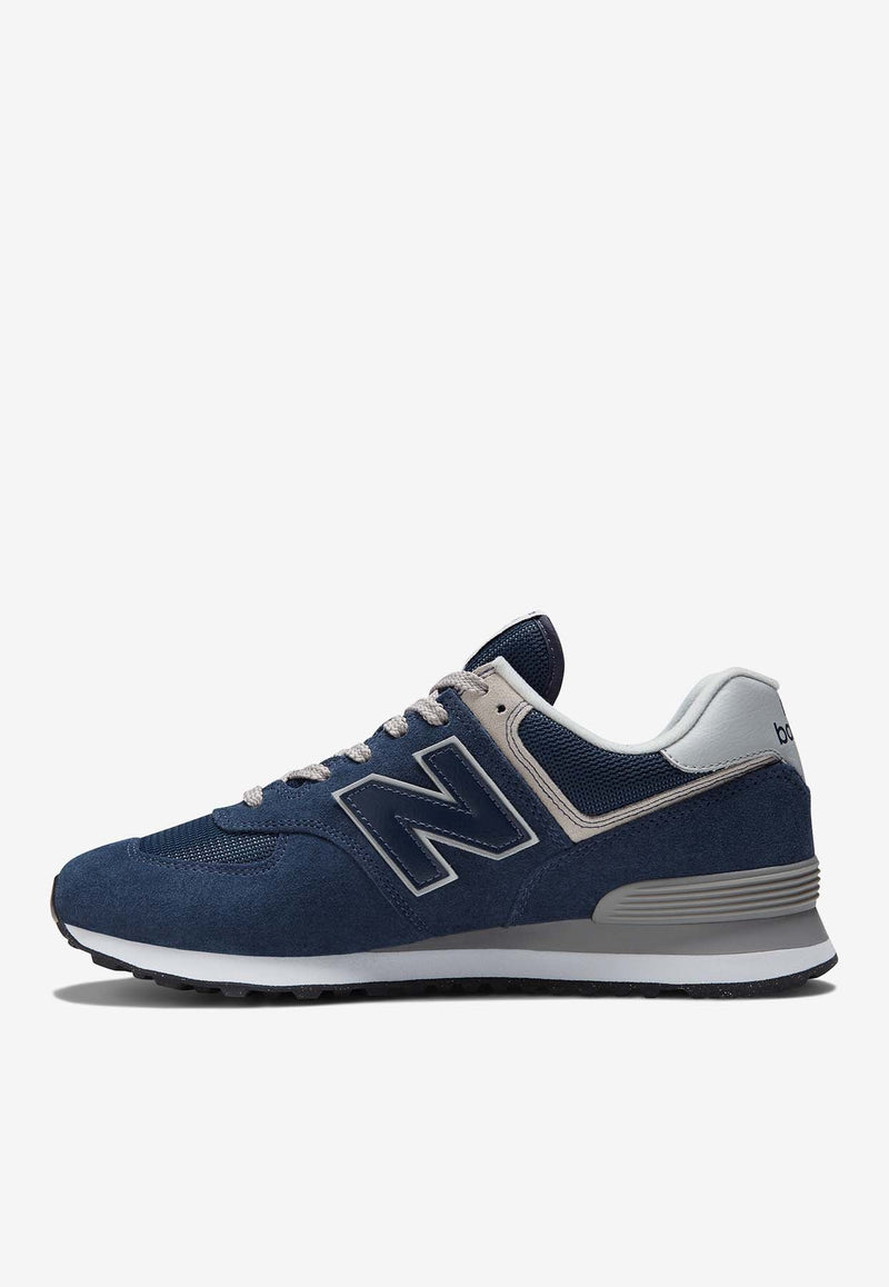 574 Core Low-Top Sneakers in Navy with White