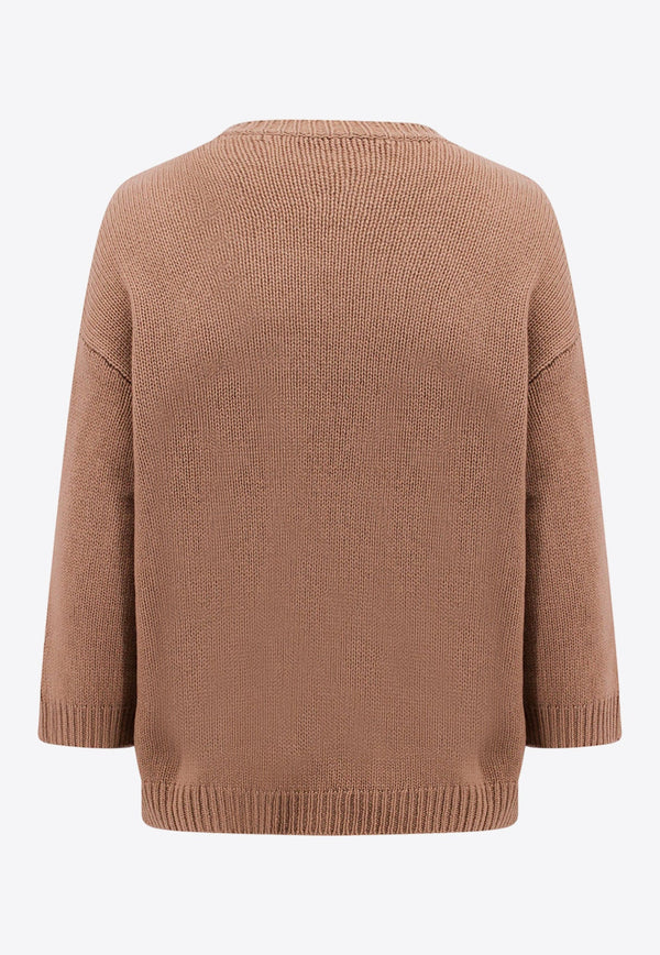 V-neck Knitted Cashmere Sweater