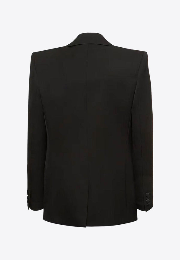 Oversized Single-Breasted Tuxedo Blazer