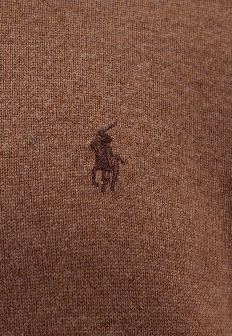 Logo Embroidered Crewneck Sweater