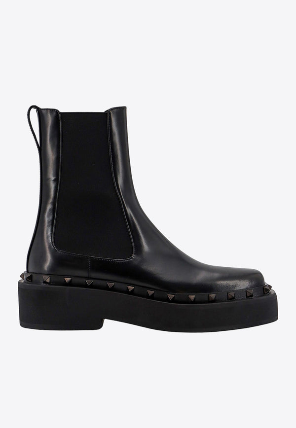 Rockstud M-way Leather Ankle Boots