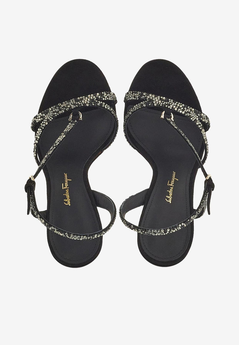 Jole 105 Crystal Suede Sandals