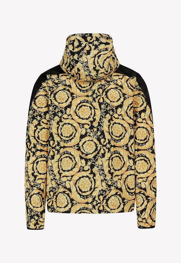 Barocco Print Paneled Windbreaker Jacket