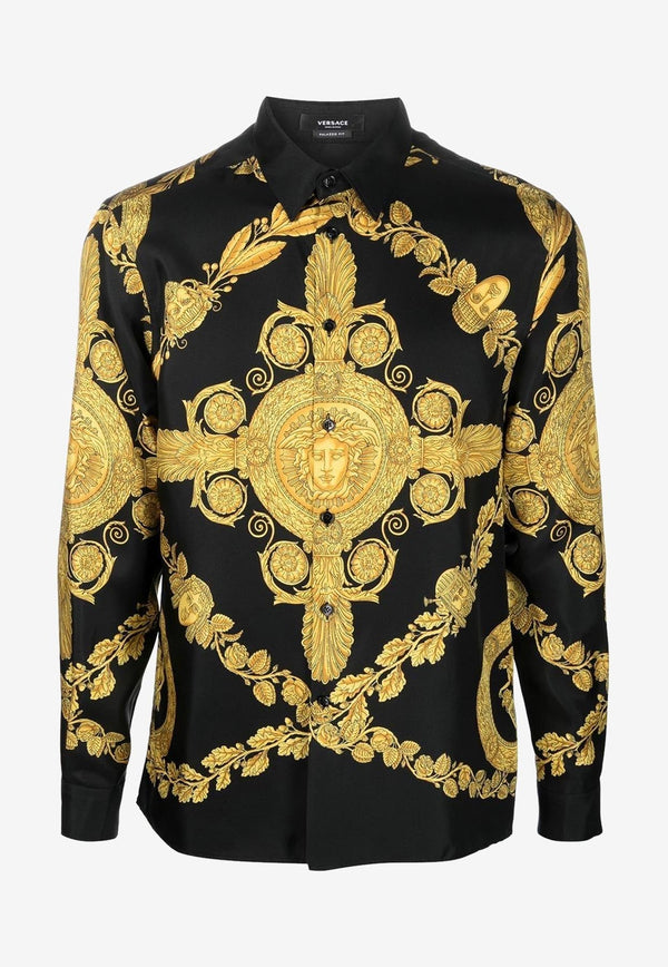 Maschera Baroque Print Silk Shirt