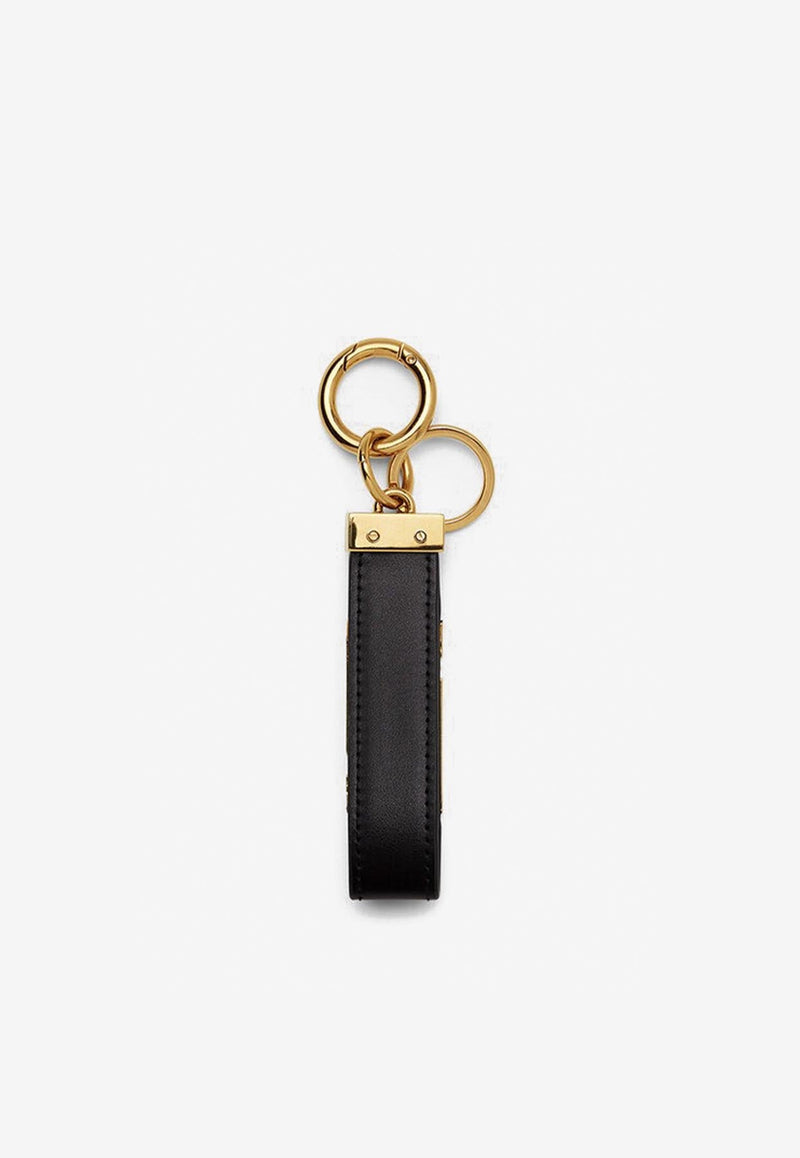 Greca Goddess Keychain in Calf Leather