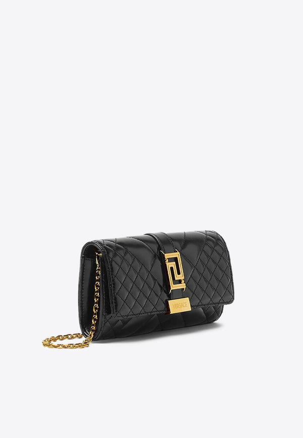 Greca Goddess Clutch in Quilted Leather