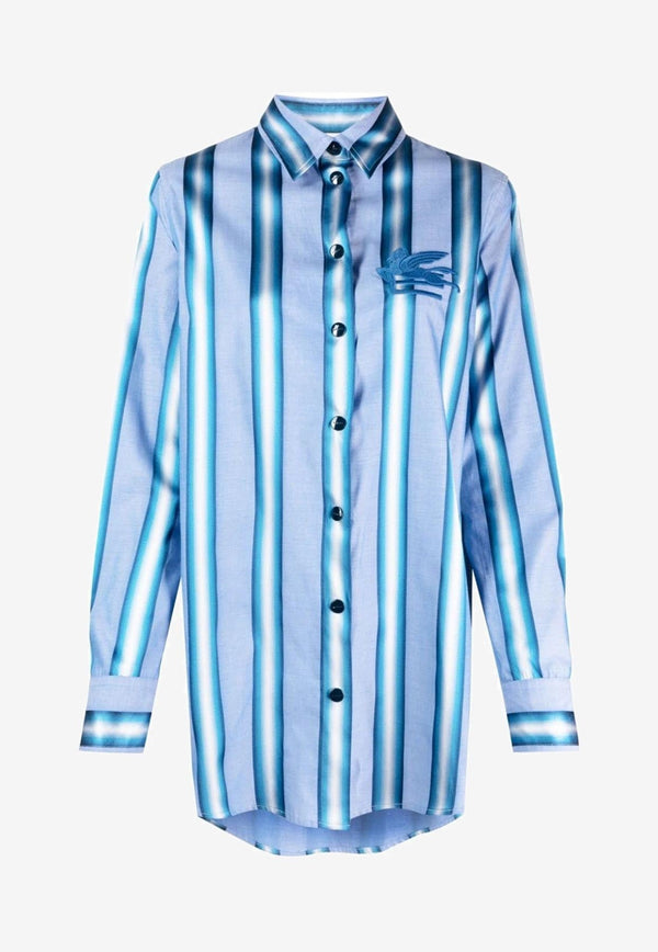 Long-Sleeved Pegaso-Embroidered Shirt
