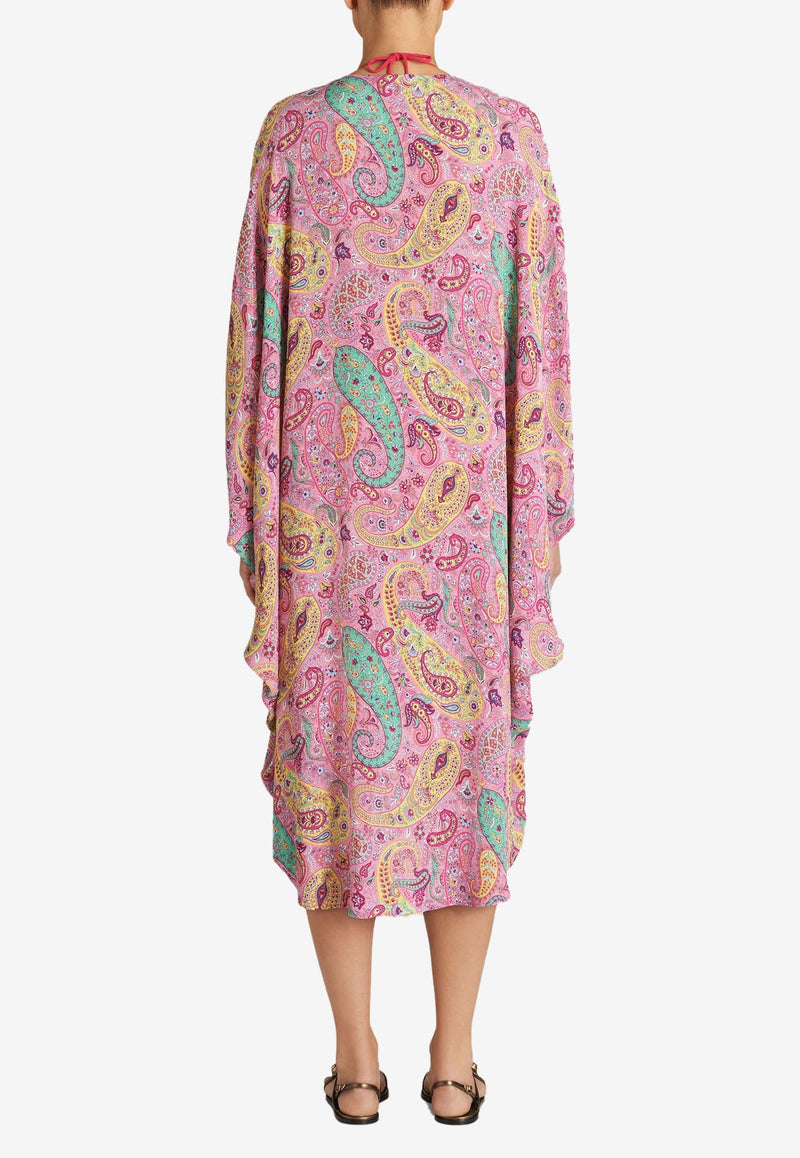 Floral Paisley Print Kaftan Dress