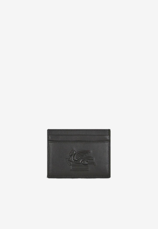 Logo Embossed Leather Cardholder