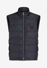 Paisley Jacquard Down Vest