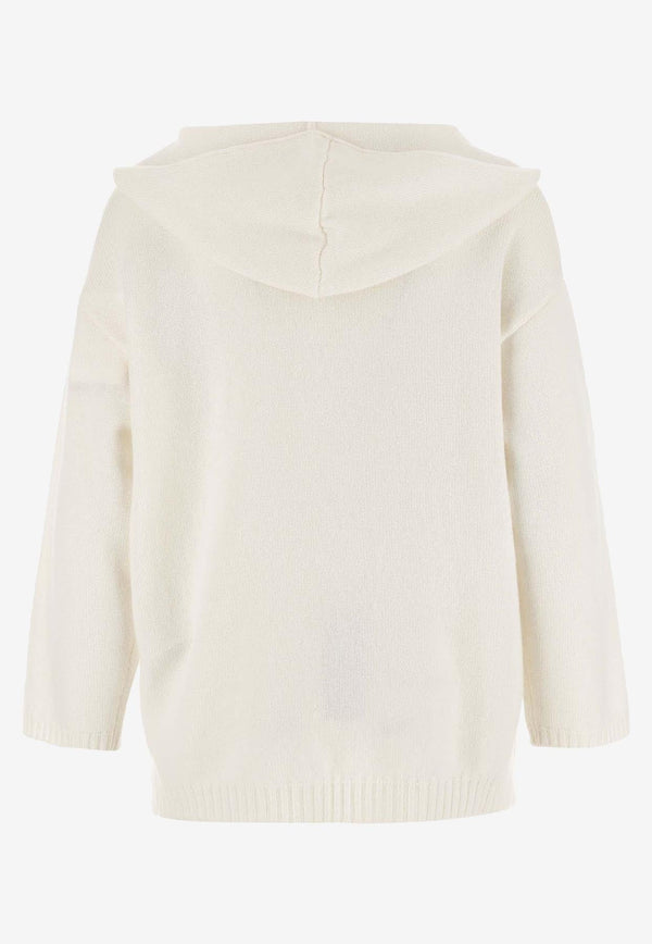 VGold Knitted Cashmere Sweater with Hood