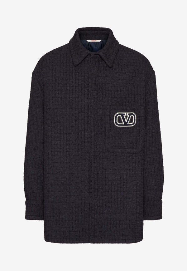 VLogo Tweed Overshirt
