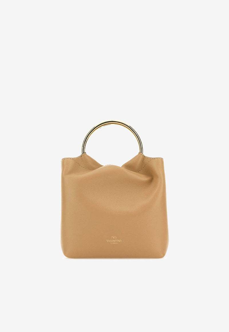 VLogo Leather Bucket Bag