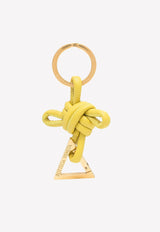 Triangle Leather Key Ring