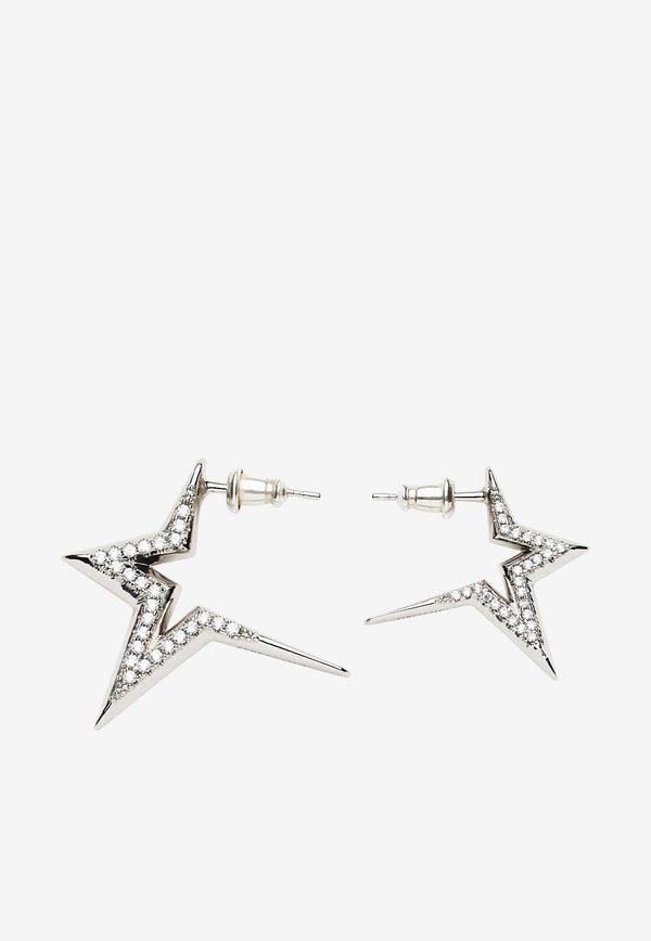 3D Crystal-Embellished Star Earrings