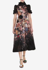 Luminosity Liftoff Floral Midi Dress