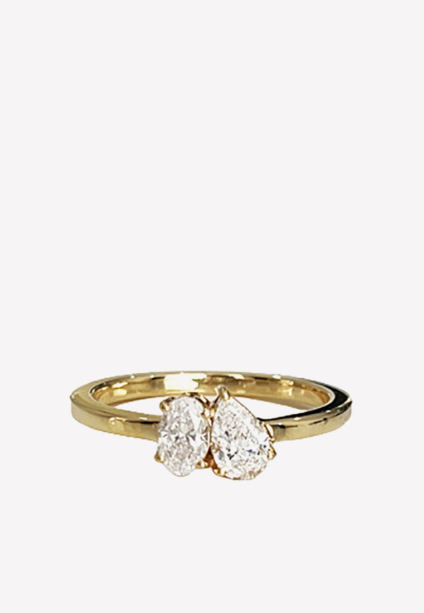 Pear and Oval Diamond Ring