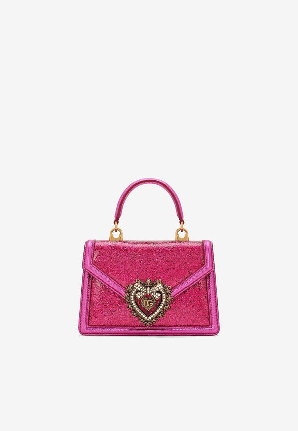 Small Devotion Glittered Top Handle Bag