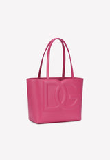 Small DG Embossed Tote Bag in Calf Leather