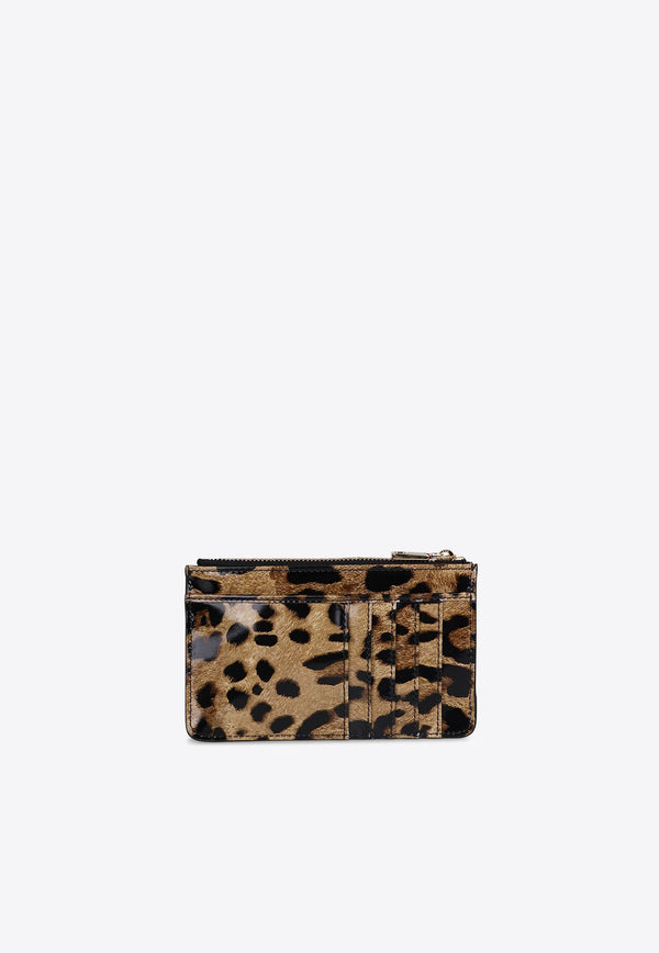 Leopard Print Zip Cardholder