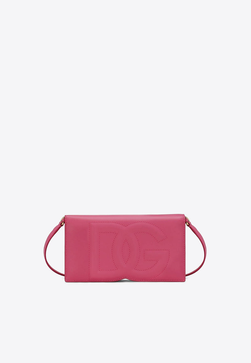 DG Logo Calf Leather Clutch