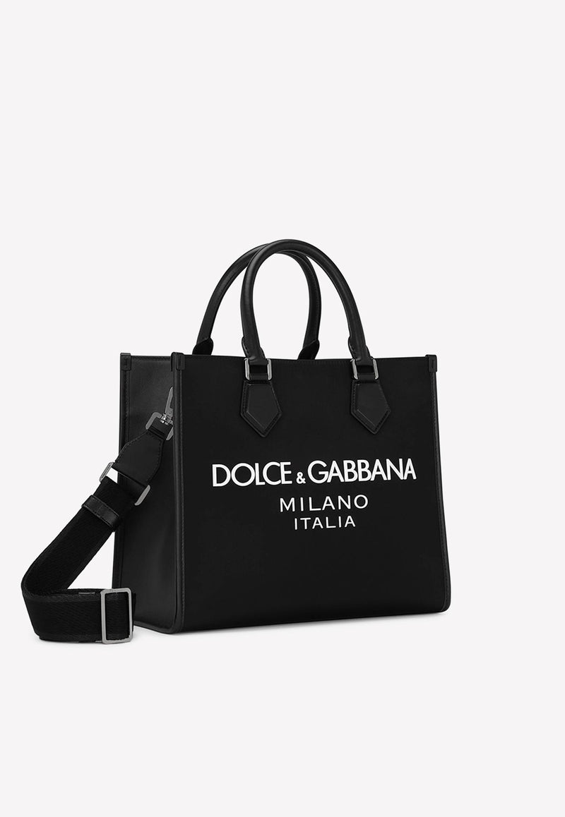 Small Rubberized Logo Tote Bag