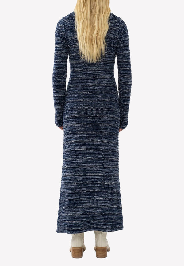 Cashmere Knit Fitted Maxi Dress