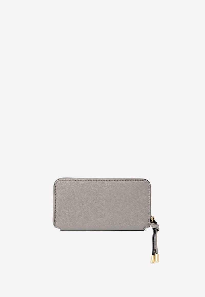 Marcie Zip-Around Wallet in Grained Leather